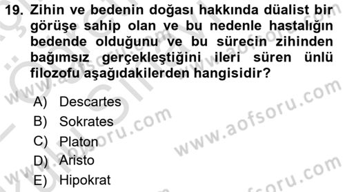 Sosyal Psikoloji 2 Dersi 2021 - 2022 Yılı Yaz Okulu Sınav Soruları 19. Soru