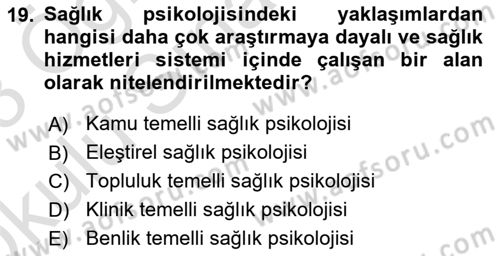 Sosyal Psikoloji 2 Dersi 2022 - 2023 Yılı Yaz Okulu Sınavı 19. Soru