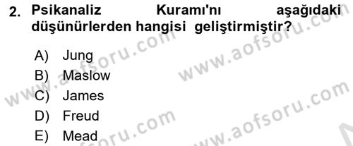 Sosyal Psikoloji 2 Dersi 2022 - 2023 Yılı Yaz Okulu Sınavı 2. Soru