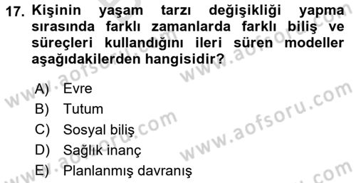 Sosyal Psikoloji 2 Dersi 2023 - 2024 Yılı (Final) Dönem Sonu Sınav Soruları 17. Soru