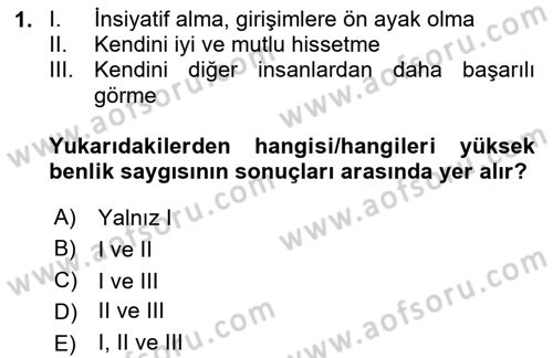 Sosyal Psikoloji 2 Dersi 2023 - 2024 Yılı Yaz Okulu Sınav Soruları 1. Soru