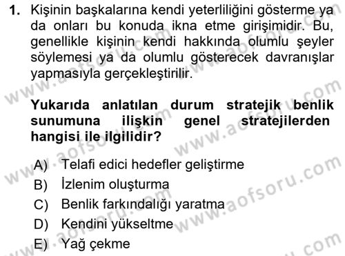 Sosyal Psikoloji 2 Dersi 2024 - 2025 Yılı (Final) Dönem Sonu Sınav Soruları 1. Soru