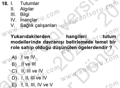Sosyal Psikoloji 2 Dersi 2024 - 2025 Yılı (Final) Dönem Sonu Sınav Soruları 18. Soru