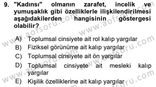 Sosyal Psikoloji 2 Dersi 2024 - 2025 Yılı (Final) Dönem Sonu Sınav Soruları 9. Soru