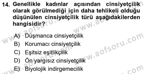Sosyal Psikoloji 2 Dersi 2024 - 2025 Yılı Yaz Okulu Sınav Soruları 14. Soru