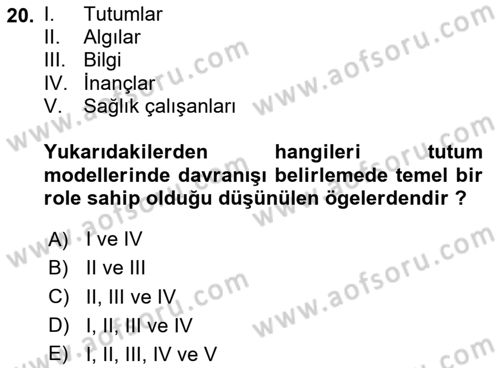 Sosyal Psikoloji 2 Dersi 2024 - 2025 Yılı Yaz Okulu Sınav Soruları 20. Soru