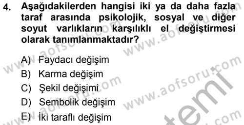 Pazarlama Yönetimi Dersi 2014 - 2015 Yılı (Final) Dönem Sonu Sınav Soruları 4. Soru