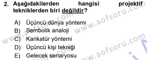 Pazarlama Yönetimi Dersi 2015 - 2016 Yılı (Final) Dönem Sonu Sınavı 2. Soru