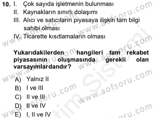 Pazarlama Yönetimi Dersi 2017 - 2018 Yılı 3 Ders Sınav Soruları 10. Soru