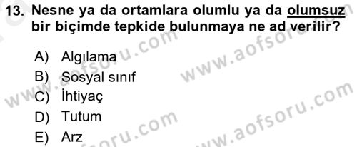 Pazarlama Yönetimi Dersi 2018 - 2019 Yılı (Vize) Ara Sınav Soruları 13. Soru