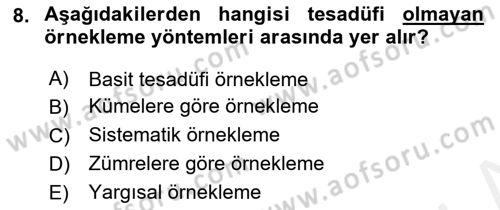 Pazarlama Yönetimi Dersi 2018 - 2019 Yılı (Vize) Ara Sınav Soruları 8. Soru