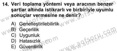 Pazarlama İlkeleri Dersi Ara Sınavı Deneme Sınav Soruları 14. Soru