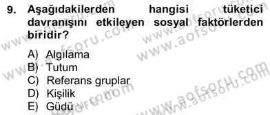 Pazarlama İlkeleri Dersi 2012 - 2013 Yılı (Vize) Ara Sınav Soruları 9. Soru