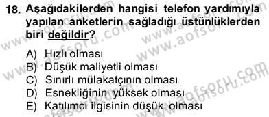 Pazarlama İlkeleri Dersi Ara Sınavı Deneme Sınav Soruları 18. Soru