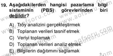 Pazarlama İlkeleri Dersi Ara Sınavı Deneme Sınav Soruları 19. Soru