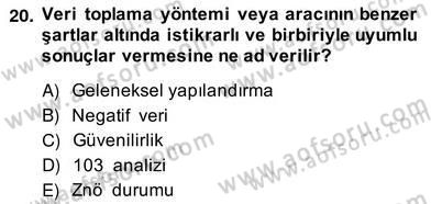 Pazarlama İlkeleri Dersi 2013 - 2014 Yılı (Vize) Ara Sınav Soruları 20. Soru