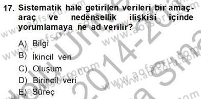 Pazarlama İlkeleri Dersi Ara Sınavı Deneme Sınav Soruları 17. Soru