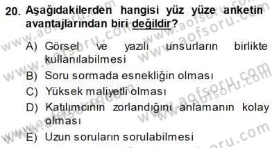 Pazarlama İlkeleri Dersi Ara Sınavı Deneme Sınav Soruları 20. Soru