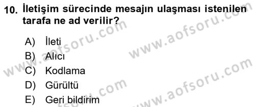 Pazarlama İlkeleri Dersi 2016 - 2017 Yılı (Final) Dönem Sonu Sınav Soruları 10. Soru