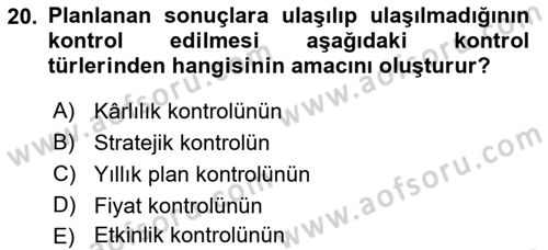 Pazarlama İlkeleri Dersi 2016 - 2017 Yılı (Final) Dönem Sonu Sınav Soruları 20. Soru
