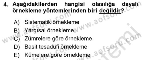 Pazarlama İlkeleri Dersi 2016 - 2017 Yılı (Final) Dönem Sonu Sınav Soruları 4. Soru