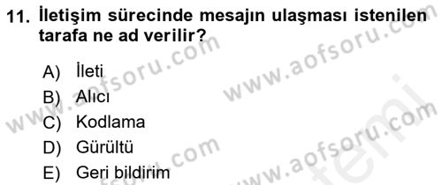 Pazarlama İlkeleri Dersi 2017 - 2018 Yılı (Final) Dönem Sonu Sınav Soruları 11. Soru