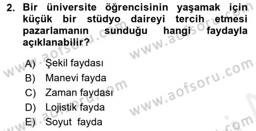 Pazarlama İlkeleri Dersi 2018 - 2019 Yılı (Vize) Ara Sınav Soruları 2. Soru