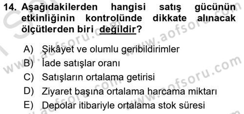 Pazarlama İlkeleri Dersi 2019 - 2020 Yılı (Final) Dönem Sonu Sınav Soruları 14. Soru