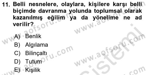 Pazarlama İlkeleri Dersi Ara Sınavı Deneme Sınav Soruları 11. Soru