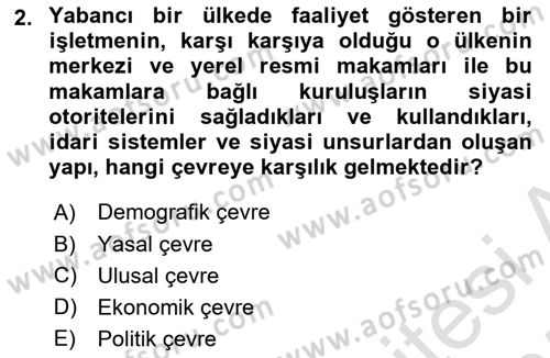 Pazarlama İlkeleri Dersi 2024 - 2025 Yılı (Final) Dönem Sonu Sınav Soruları 2. Soru