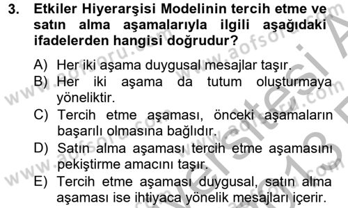 Bütünleşik Pazarlama İletişimi Dersi 2012 - 2013 Yılı (Vize) Ara Sınav Soruları 3. Soru