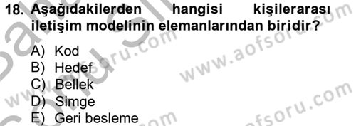Bütünleşik Pazarlama İletişimi Dersi 2012 - 2013 Yılı (Final) Dönem Sonu Sınav Soruları 18. Soru