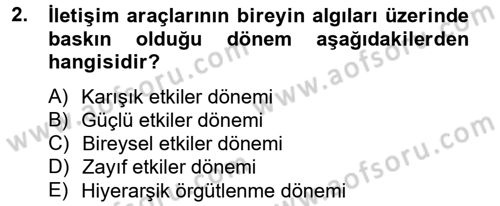 Bütünleşik Pazarlama İletişimi Dersi 2012 - 2013 Yılı (Final) Dönem Sonu Sınav Soruları 2. Soru