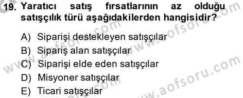Bütünleşik Pazarlama İletişimi Dersi 2013 - 2014 Yılı (Vize) Ara Sınav Soruları 19. Soru