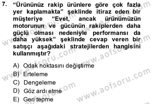 Bütünleşik Pazarlama İletişimi Dersi 2013 - 2014 Yılı (Final) Dönem Sonu Sınav Soruları 7. Soru
