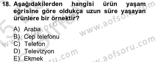 Bütünleşik Pazarlama İletişimi Dersi 2014 - 2015 Yılı Tek Ders Sınav Soruları 18. Soru
