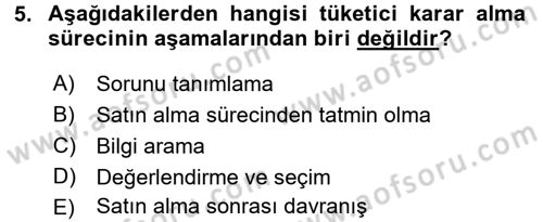 Bütünleşik Pazarlama İletişimi Dersi 2015 - 2016 Yılı (Final) Dönem Sonu Sınav Soruları 5. Soru
