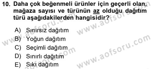 Bütünleşik Pazarlama İletişimi Dersi 2016 - 2017 Yılı 3 Ders Sınav Soruları 10. Soru