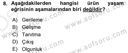Bütünleşik Pazarlama İletişimi Dersi 2017 - 2018 Yılı 3 Ders Sınav Soruları 8. Soru