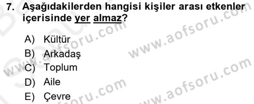 Bütünleşik Pazarlama İletişimi Dersi 2017 - 2018 Yılı (Final) Dönem Sonu Sınav Soruları 7. Soru