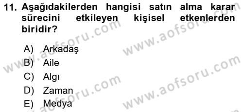 Bütünleşik Pazarlama İletişimi Dersi 2018 - 2019 Yılı 3 Ders Sınav Soruları 11. Soru