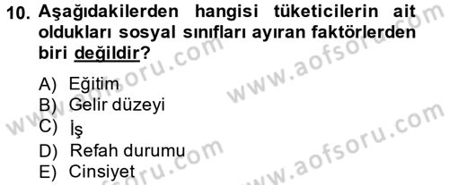 Sağlık Hizmetleri Pazarlaması Dersi 2014 - 2015 Yılı (Vize) Ara Sınavı 10. Soru