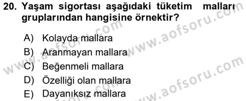 Sağlık Hizmetleri Pazarlaması Dersi 2016 - 2017 Yılı (Final) Dönem Sonu Sınav Soruları 20. Soru