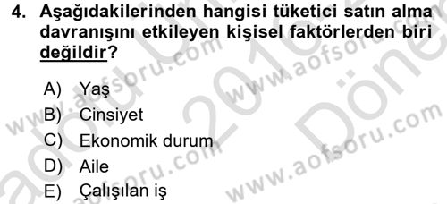 Sağlık Hizmetleri Pazarlaması Dersi 2016 - 2017 Yılı (Final) Dönem Sonu Sınav Soruları 4. Soru