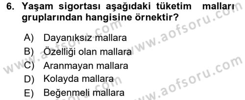 Sağlık Hizmetleri Pazarlaması Dersi 2017 - 2018 Yılı 3 Ders Sınav Soruları 6. Soru