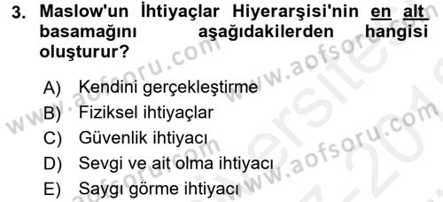 Sağlık Hizmetleri Pazarlaması Dersi 2017 - 2018 Yılı (Vize) Ara Sınav Soruları 3. Soru