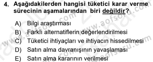 Sağlık Hizmetleri Pazarlaması Dersi 2017 - 2018 Yılı (Vize) Ara Sınav Soruları 4. Soru