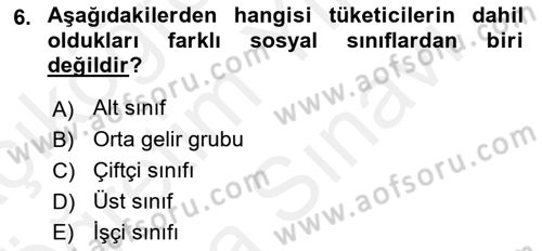 Sağlık Hizmetleri Pazarlaması Dersi 2018 - 2019 Yılı (Vize) Ara Sınav Soruları 6. Soru