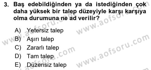 Sağlık Hizmetleri Pazarlaması Dersi 2022 - 2023 Yılı Yaz Okulu Sınav Soruları 3. Soru