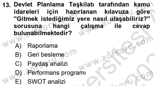 Sağlık Hizmetleri Pazarlaması Dersi 2023 - 2024 Yılı (Vize) Ara Sınav Soruları 13. Soru